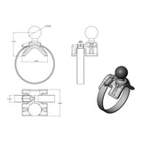 RAM Mount Strap Mount wArm  Diamond Base