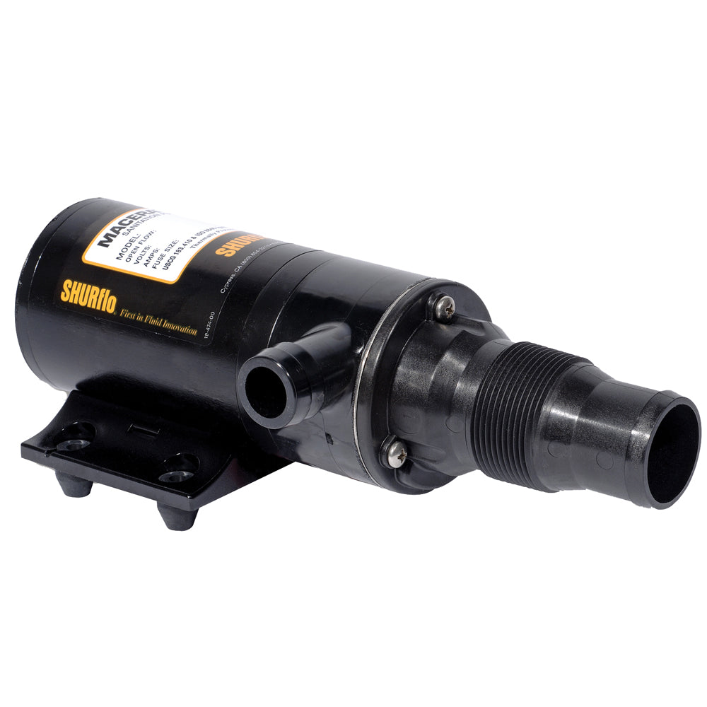 Shurflo by Pentair SelfPriming Dual Blade Macerator Pump  24VDC 13GPM