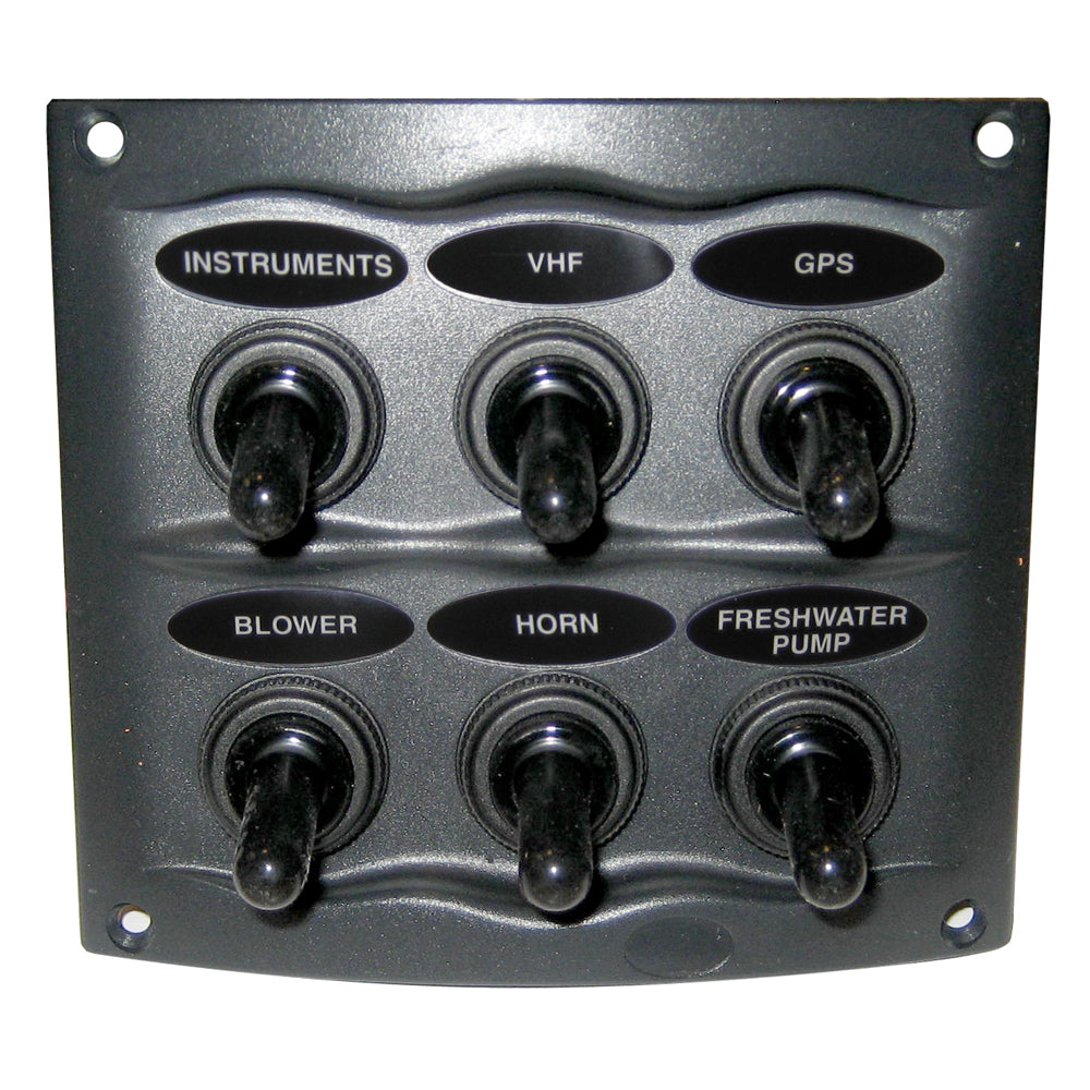 BEP Waterproof Panel  6 Switches  Grey