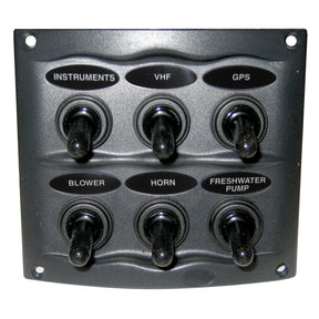 BEP Waterproof Panel  6 Switches  Grey