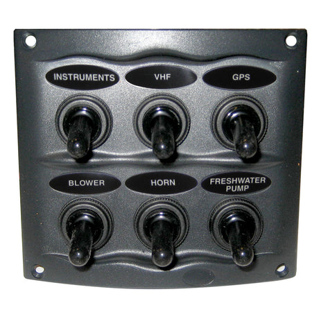 BEP Waterproof Panel  6 Switches  Grey