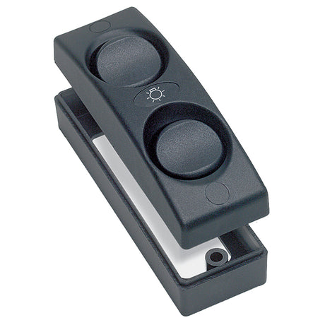 BEP Contour 1100 Series Double Interior Switch  OnOff  Black