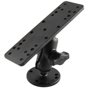 RAM Mount 1 Diameter Ball Mount wShort Double Socket Arm  625 x 2 Rectangle Base  25 Round Base AMPS Pattern