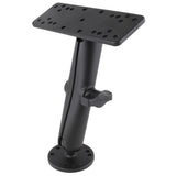 RAM Mount 1 Diameter Ball Mount wLong Double Socket Arm 625 x 2 Rectangle Base  25 Round Base AMPS Pattern