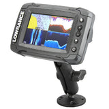 RAM Mount 1 Ball Light Use Composite Mount fLowrance Elite4  Mark4 Series Fishfinders
