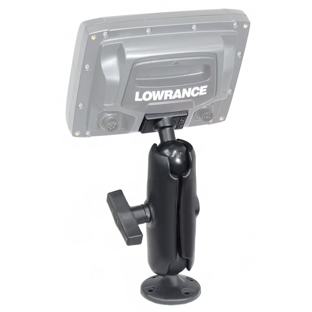 RAM Mount 15 Ball Rugged Use Composite Mount fLowrance Elite5  Mark5 Series Fishfinders