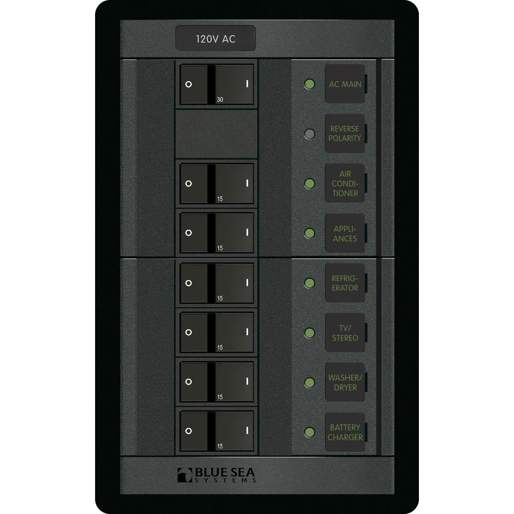 Blue Sea 1202 120V AC Main  6 Positions  Vertical