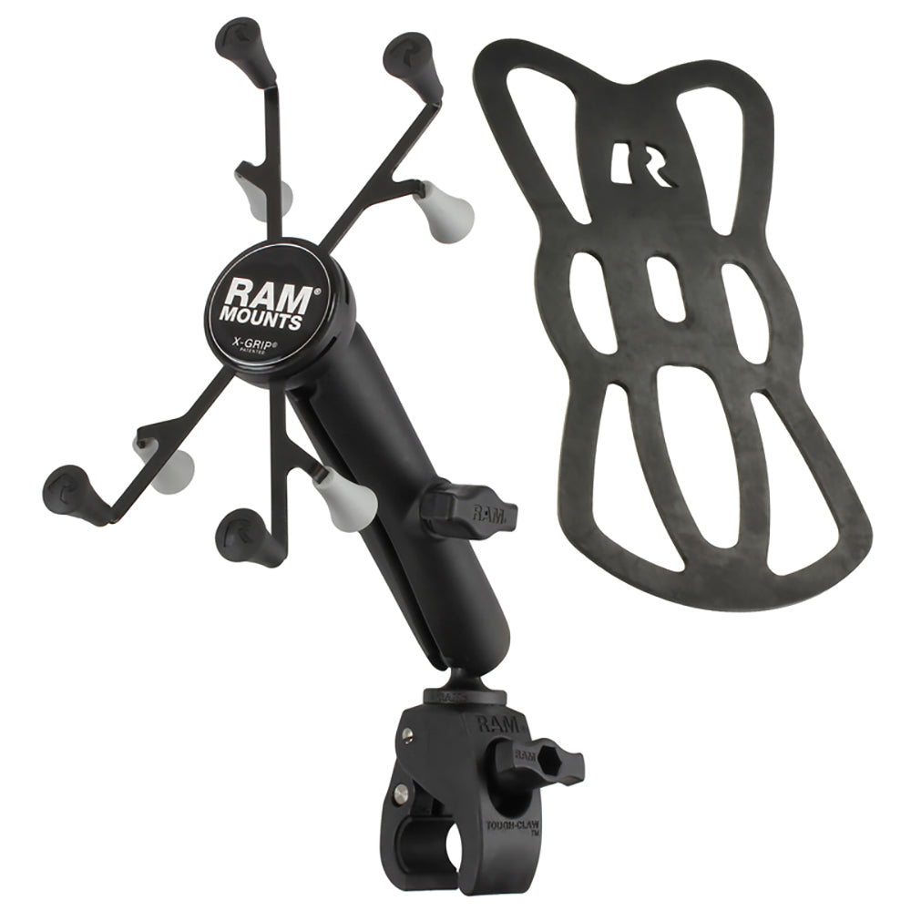 RAM Mount ToughClaw Base wLong Double Socket Arm  Universal XGrip Cradle w1 Ball f7 Tablets