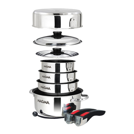 Magma 10 Piece Induction NonStick Cookware Set  Stainless Steel