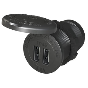 Blue Sea 1045 1224V Dual USB Charger  118 Socket Mount