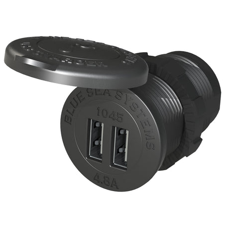 Blue Sea 1045 1224V Dual USB Charger  118 Socket Mount