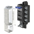 Blue Sea 5045 ST Blade Compact Fuse Blocks  4 Circuits wCover