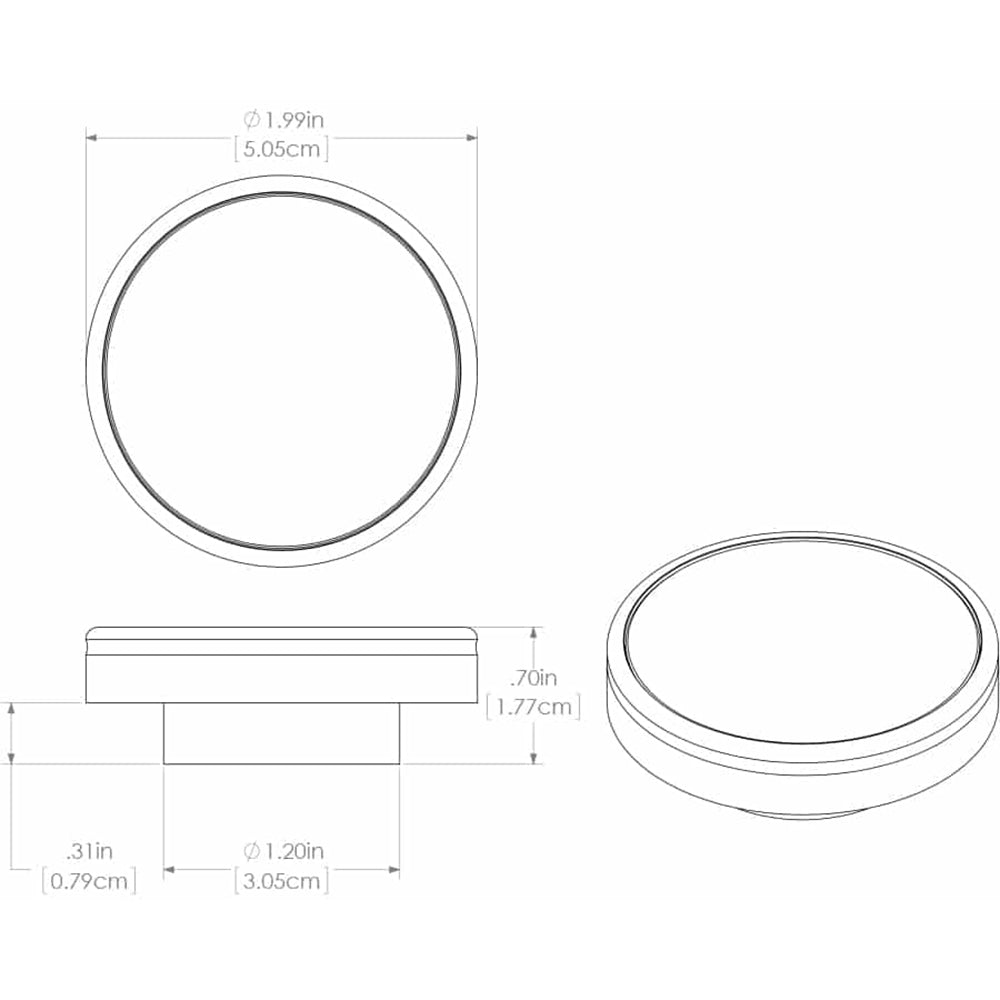 Lumitec Halo Flush Mount Down Light Spectrum RGBW  Brushed Housing