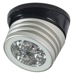 Lumitec Zephyr LED SpreaderDeck Light Brushed Black Base  White NonDimming