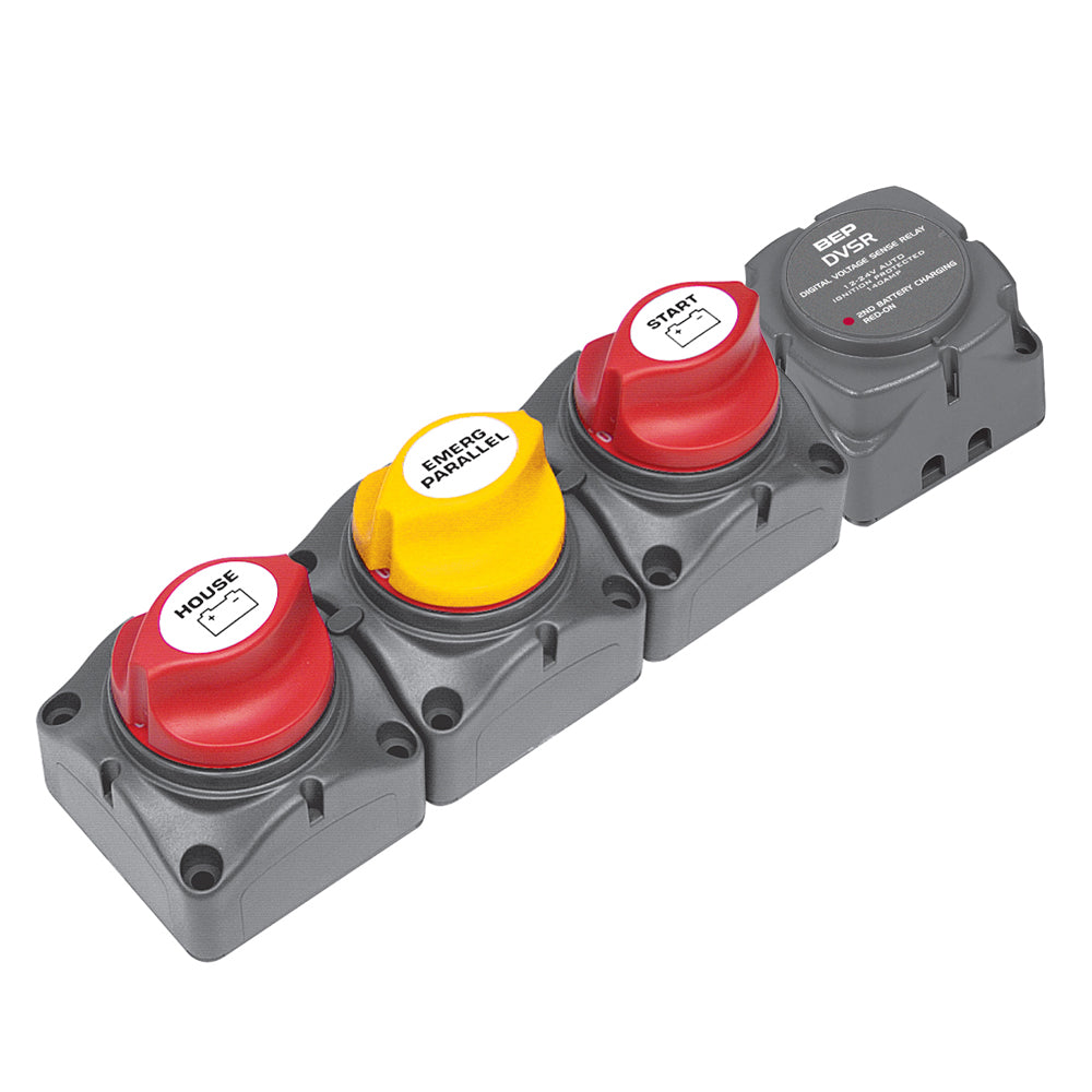 BEP Horizontal Battery Distribution Cluster fSingle Engine wTwo       Battery Banks