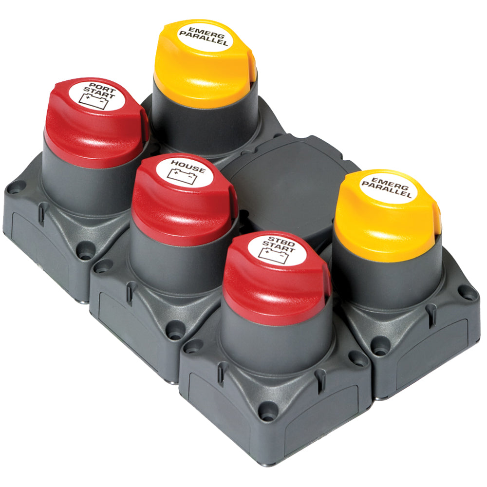 BEP Battery Distribution Cluster fTwin Outboard Engines wThree Battery Banks wMotorized VSR