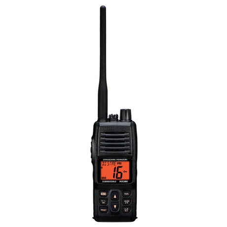 Standard Horizon HX380 5W Commercial Grade Submersible IPX7 Handheld VHF Radio wLMR Channels