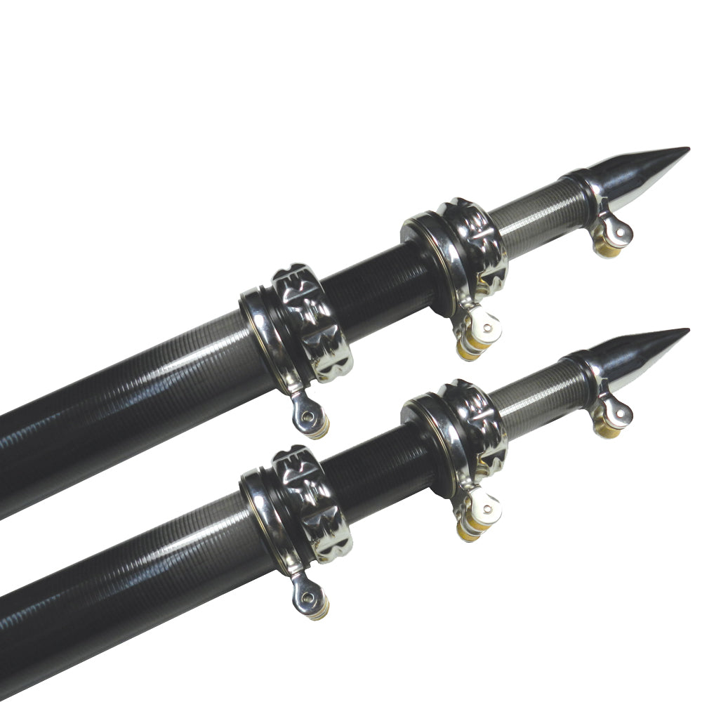 TACO 16 Carbon Fiber Outrigger Poles  Pair  Black