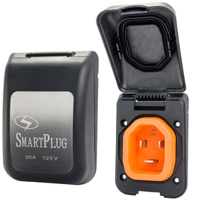 SmartPlug 30 AMP Male NonMetallic Inlet Cover  Black
