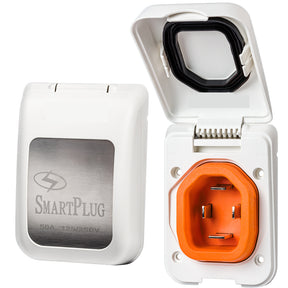 SmartPlug 50 AMP Male NonMetallic Inlet Cover  White