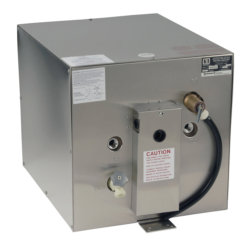 Whale Seaward 11 Gallon Hot Water Heater wRear Heat Exchanger  Stainless Steel  120V  1500W
