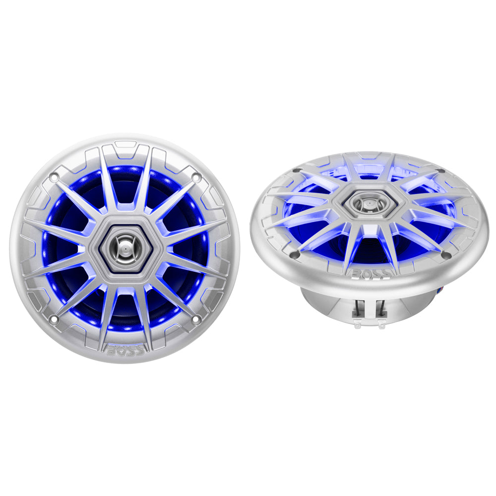Boss Audio 65 MRGB65S Speakers wRGB Lighting  Silver  200W