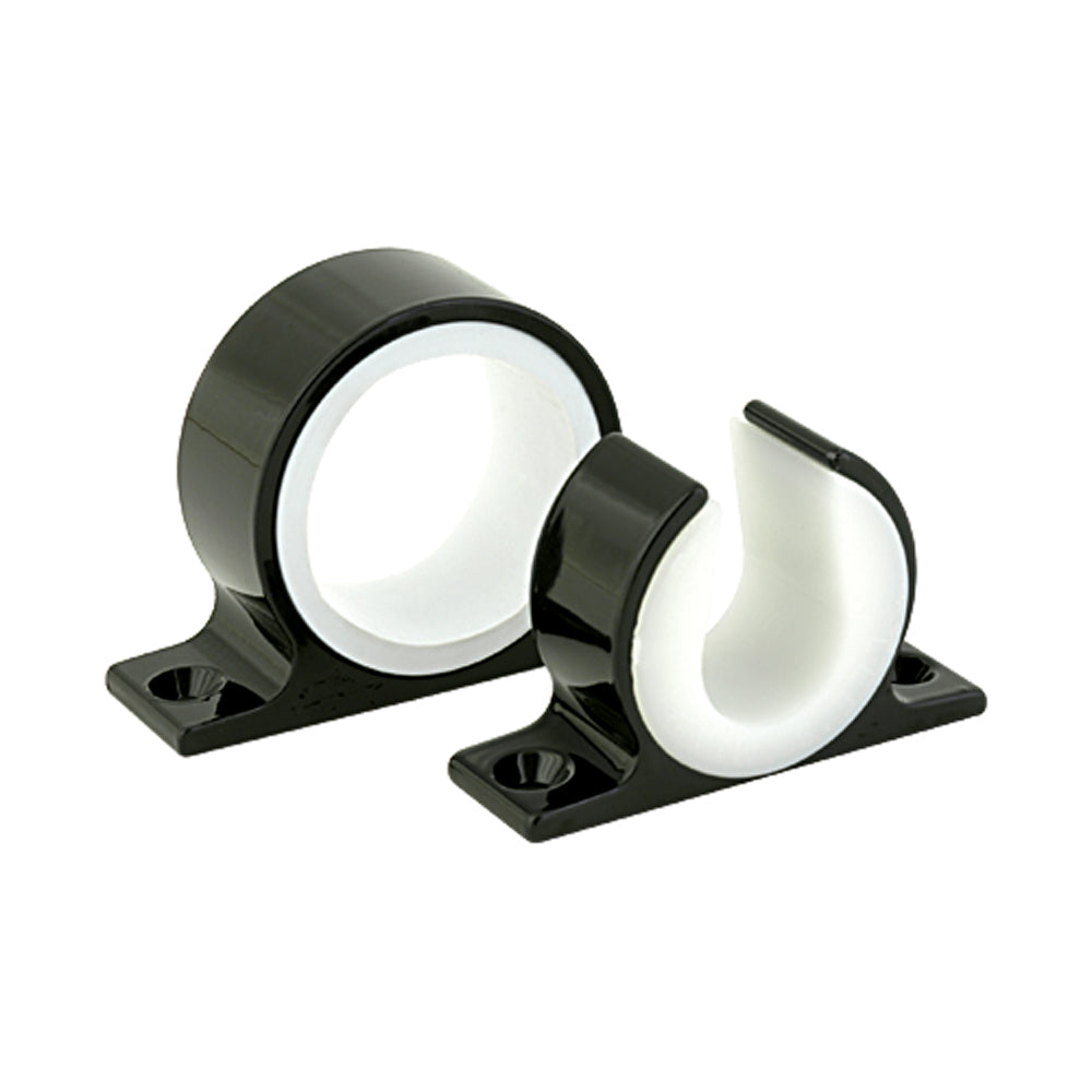 Lees Single Rod Rack Set  Bright Black Finish