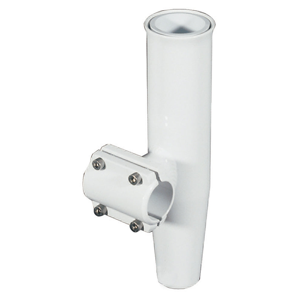 Lees ClampOn Rod Holder  White Aluminum  Horizontal Mount  Fits 1050 OD Pipe