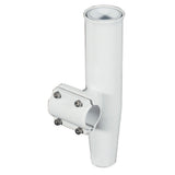 Lees ClampOn Rod Holder  White Aluminum  Horizontal Mount  Fits 1050 OD Pipe
