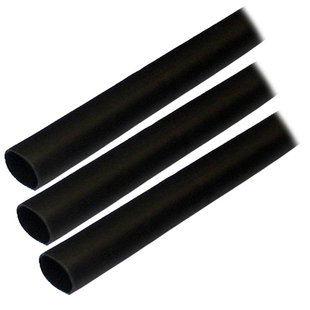 Ancor Adhesive Lined Heat Shrink Tubing ALT  12 x 3  3Pack  Black