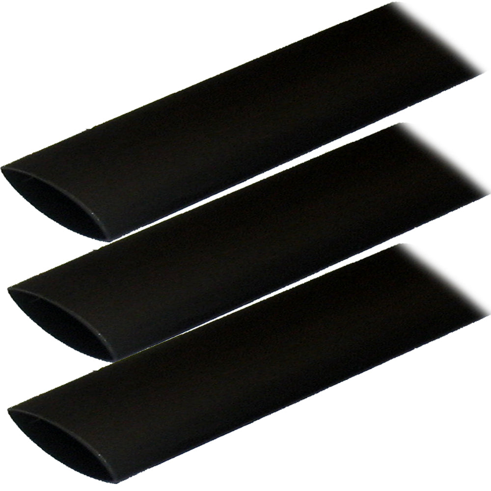 Ancor Adhesive Lined Heat Shrink Tubing ALT  1 x 3  3Pack  Black