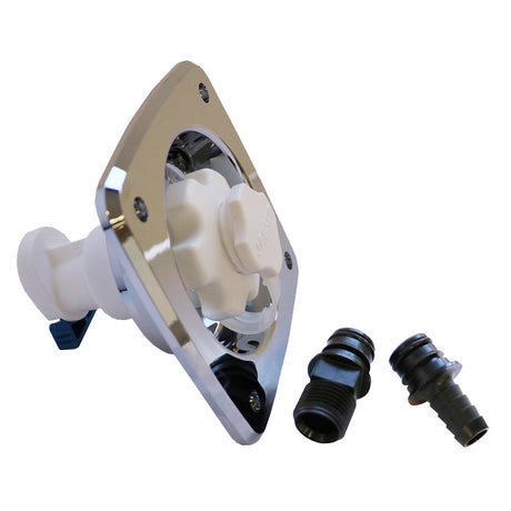 Jabsco Water Pressure Regulator  Flush Mount  Chrome  45 psi