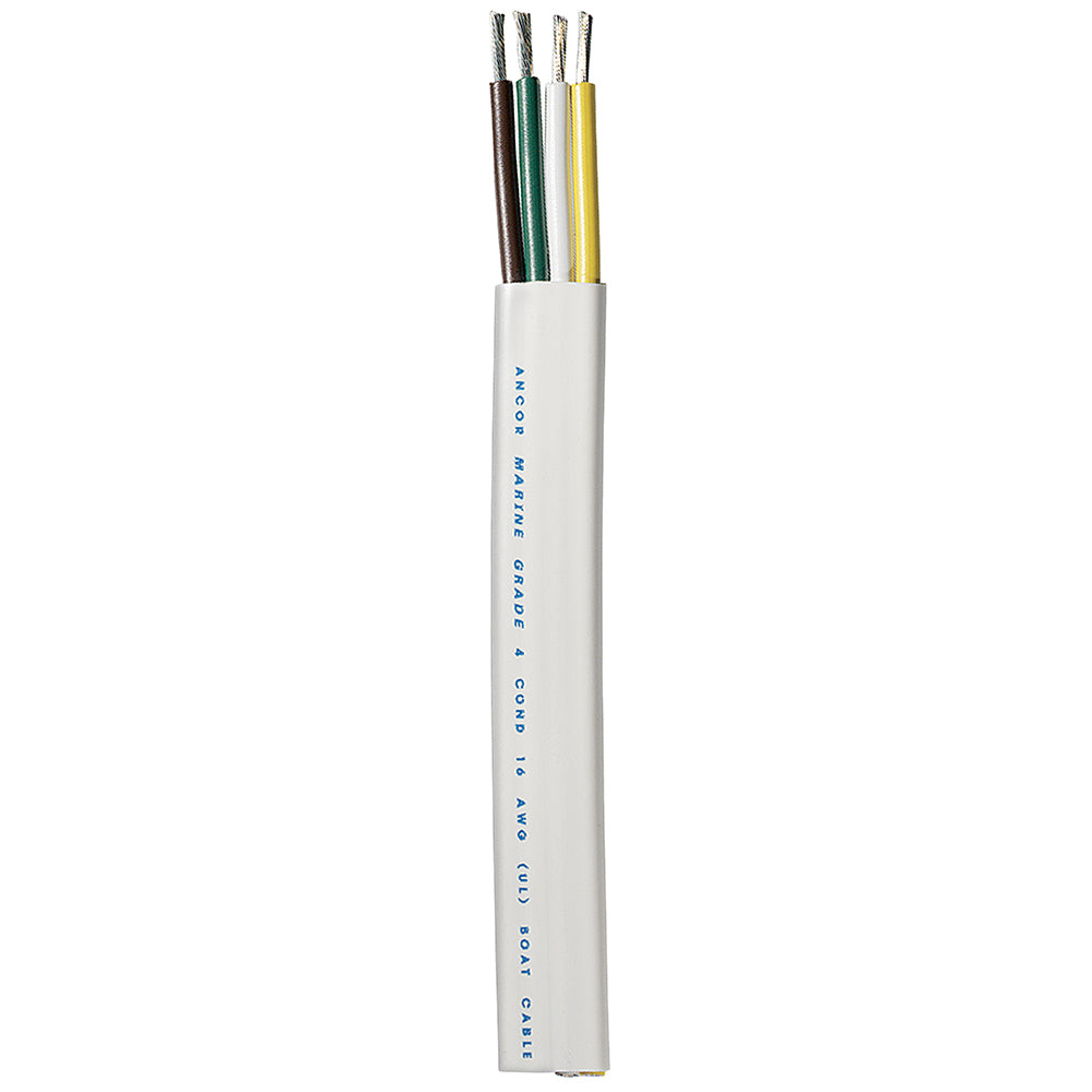 Ancor Trailer Cable  164 AWG  YellowWhiteGreenBrown  Flat  100