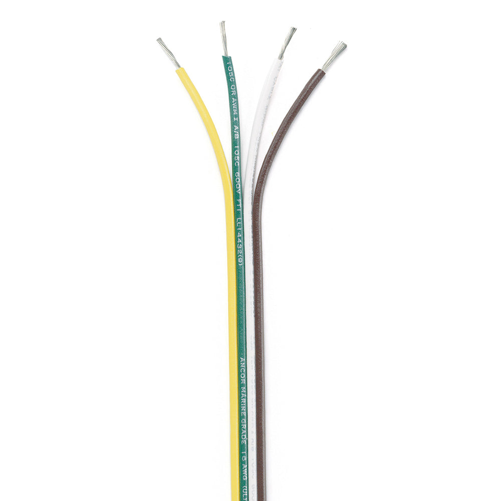 Ancor Ribbon Bonded Cable  164 AWG  BrownGreenWhiteYellow  Flat  100
