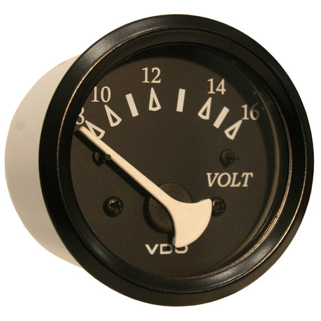 VDO Cockpit Marine 52mm 2116 Voltmeter Black DialBezel