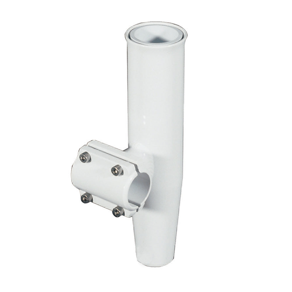 Lees ClampOn Rod Holder  White Aluminum  Horizontal Mount  Fits 1900 OD Pipe