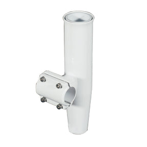 Lees ClampOn Rod Holder  White Aluminum  Horizontal Mount  Fits 1900 OD Pipe