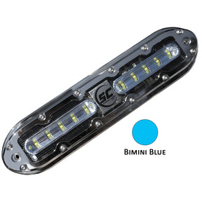 ShadowCaster SCM10 LED Underwater Light w20 Cable  316 SS Housing  Bimini Blue