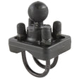 RAM Mount Double UBolt Base w1 Ball fRails from 075 to 125 Diameter