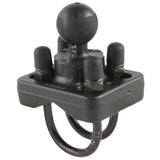 RAM Mount Double UBolt Base w1 Ball fRails from 075 to 125 Diameter