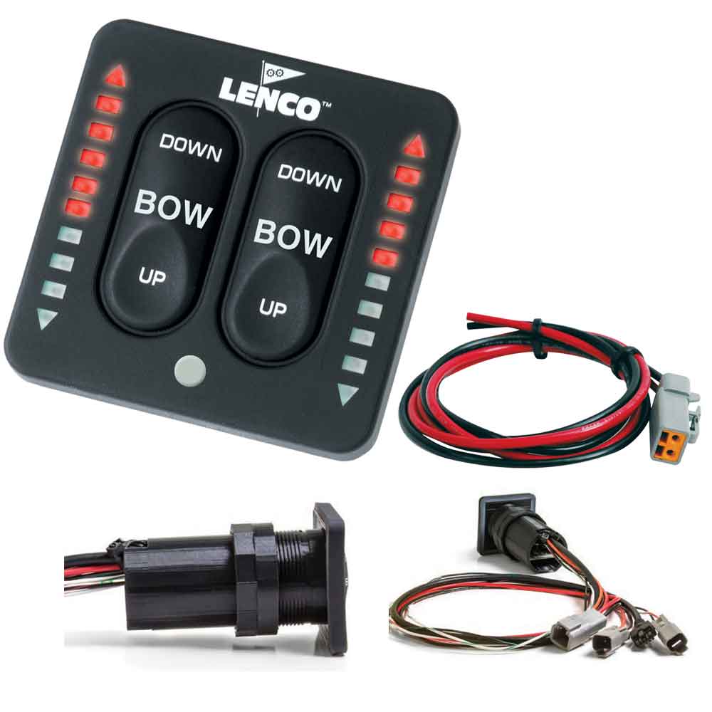 Lenco LED Indicator Integrated Tactile Switch Kit wPigtail fSingle Actuator Systems