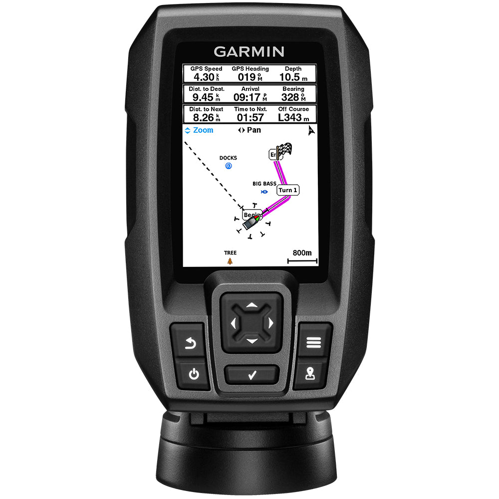 Garmin STRIKER 4 Fishfinder Worldwide Version w77200kHz  4Pin Transducer wTransom  Trolling Motor Mounts