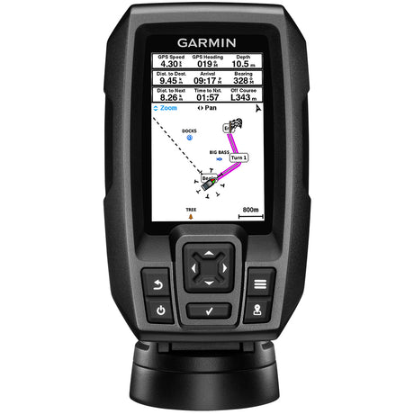 Garmin STRIKER 4 Fishfinder Worldwide Version w77200kHz  4Pin Transducer wTransom  Trolling Motor Mounts