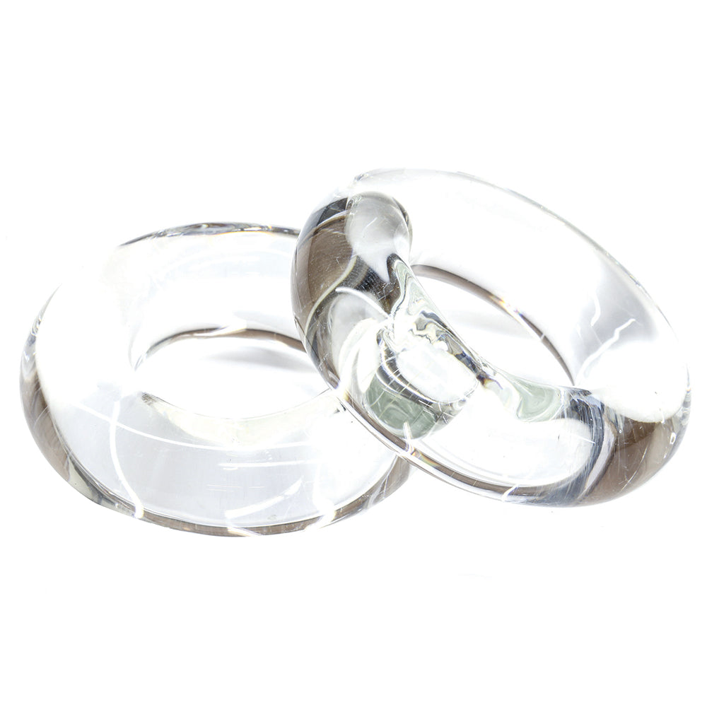Tigress Glass Outrigger Rings  Pair