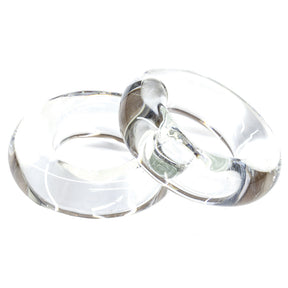 Tigress Glass Outrigger Rings  Pair