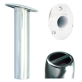 Tigress Oval Head SS Gunnel Mount Rod Holder  15 Degree  9