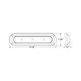 TACO 4LED Deck Light  Flat Mount  White Housing