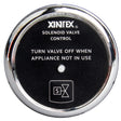 FireboyXintex Propane Control  Solenoid Valve wChrome Bezel Display