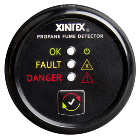 FireboyXintex Propane Fume Detector wPlastic Sensor  No Solenoid Valve  Black Bezel Display