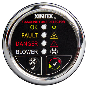 FireboyXintex Gasoline Fume Detector wBlower Control  Chrome Bezel  12V